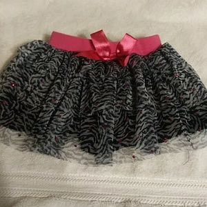 Girls zebra print tutu skirt size 6/9m